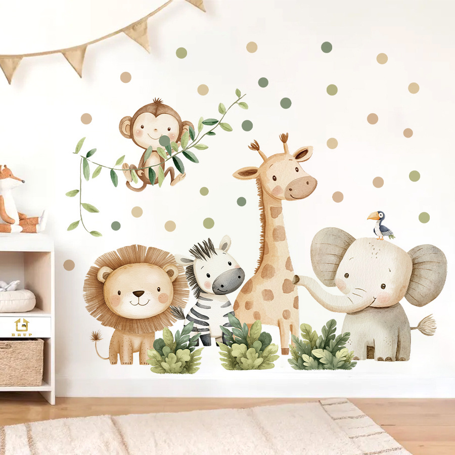 Baby Nursery Girl Room - Autocollants muraux animaux de la forêt