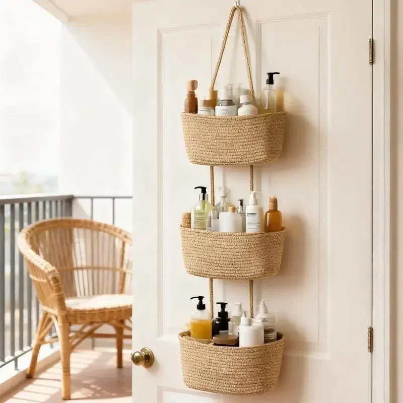 Baby Nursery Hooks - Panier de rangement suspendu en coton