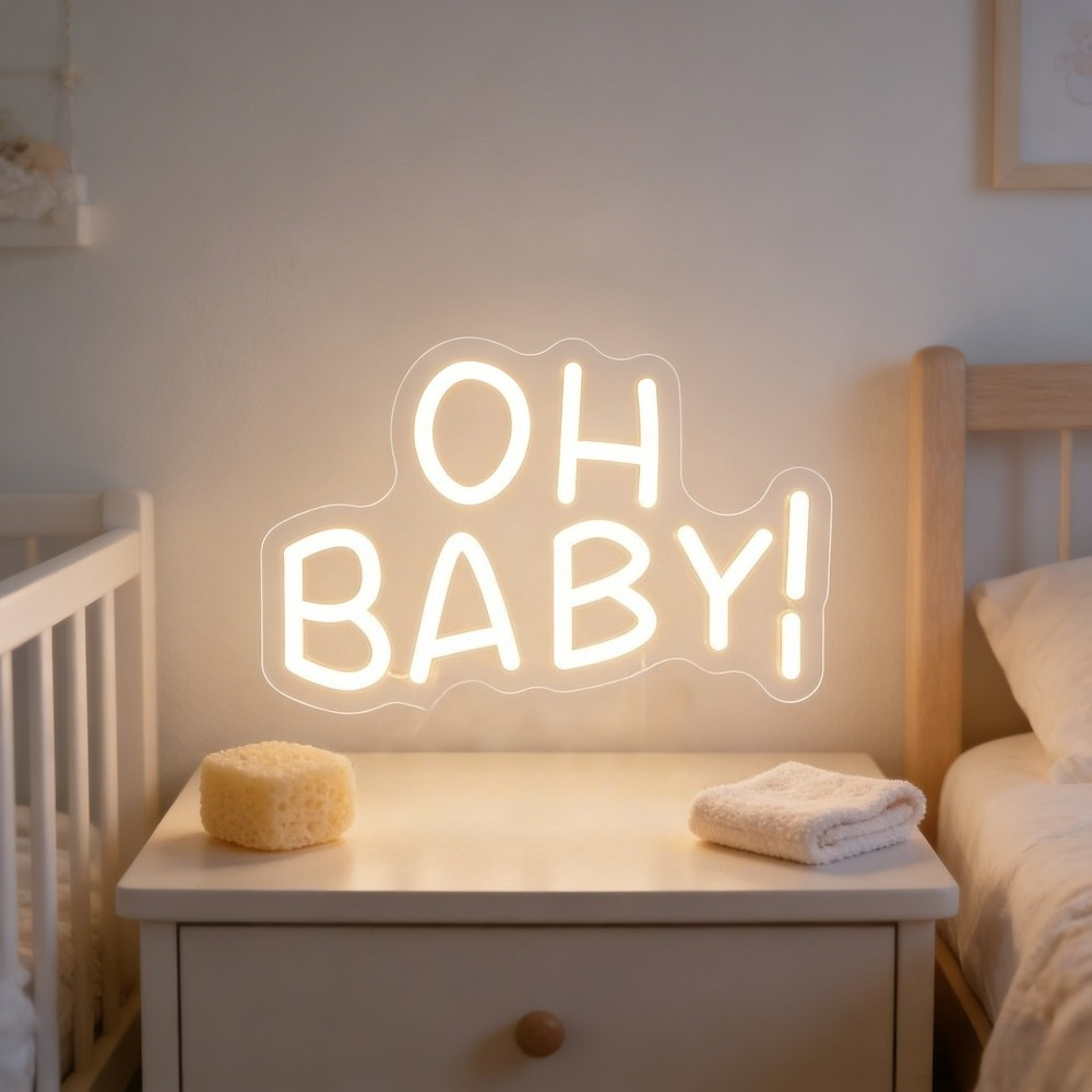 Baby Nursery Wall Lights - OH BABY Enseigne néon LED USB
