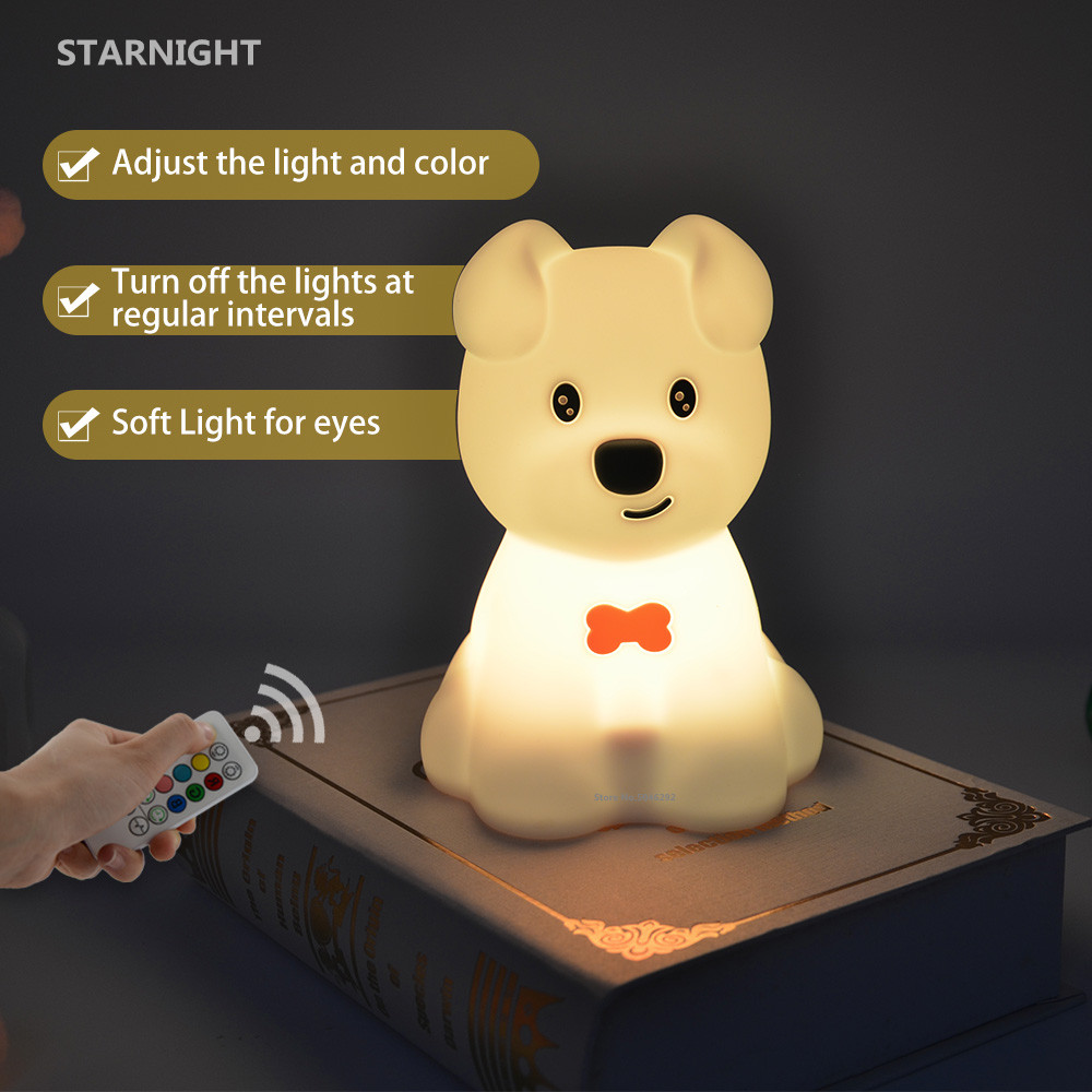 Baby Nursery Night Light - Veilleuse LED aste en silicone avec