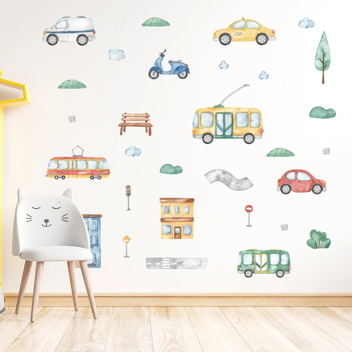 Baby Nursery Tree - Autocollants muraux de voiture, Bus d'arbre