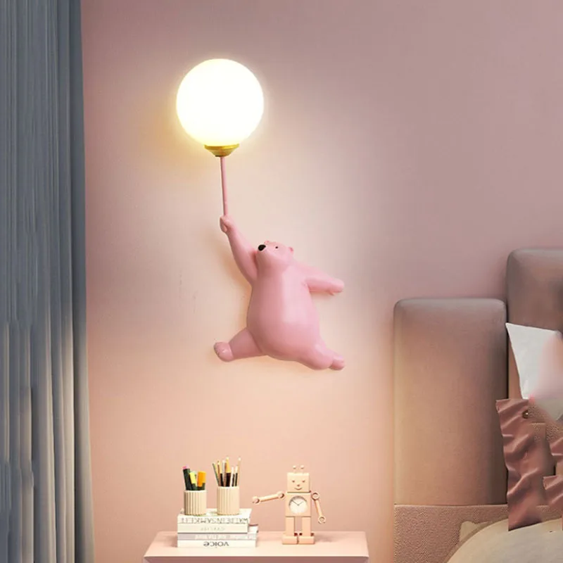 Baby Nursery Wall Lights - Dessin animé ours polaire LED applique