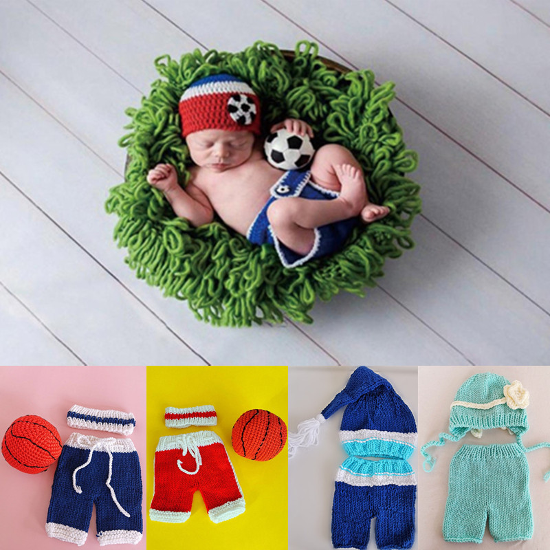 Baby Nursery Set - Costume chapeau tricoté au Crochet, 3/2