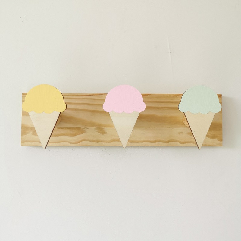 Baby Nursery Hooks - Crochets décoratifs en bois pour filles,