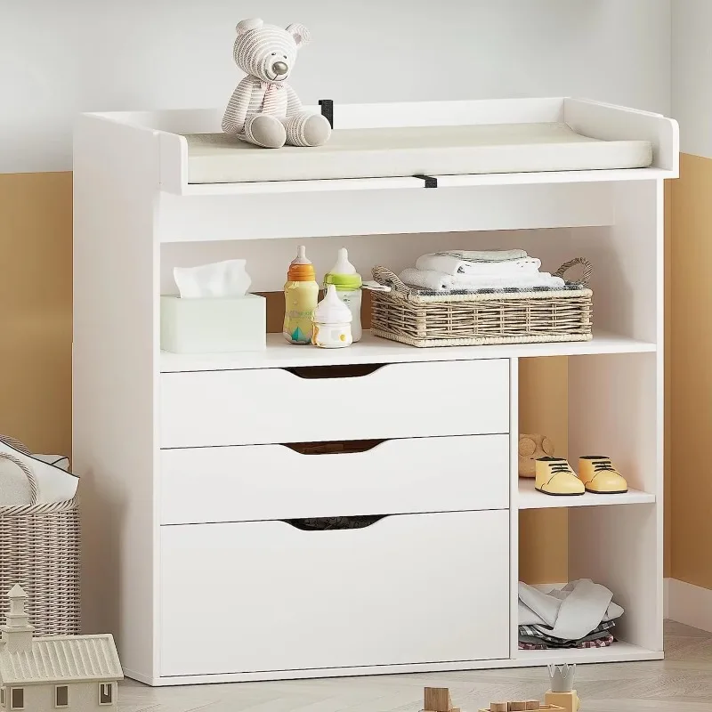 Baby Nursery Drawers - Table à langer contemporaine minimaliste en