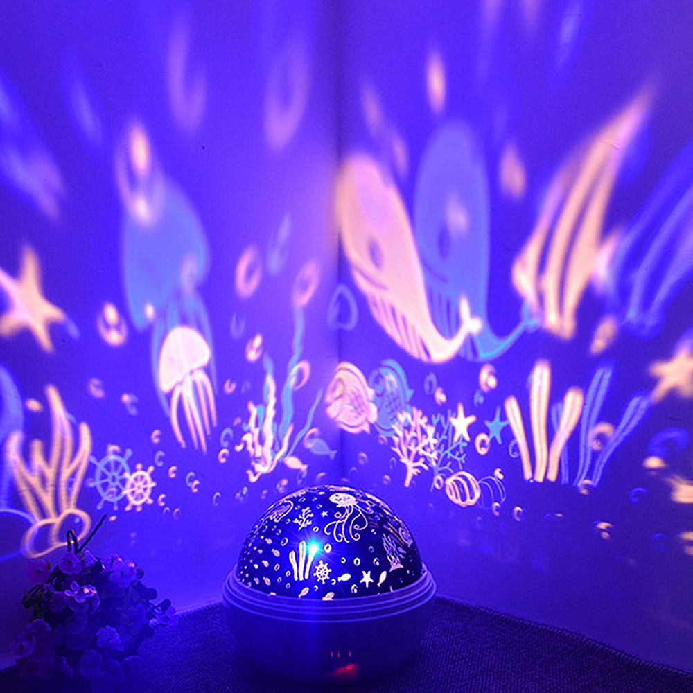 Baby Nursery Colors - 8 couleurs rotatif étoile projecteur veilleuse