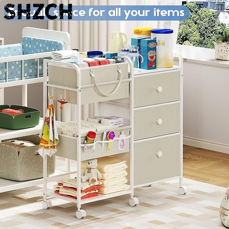 Baby Nursery Drawers - Chariot de rangement pour couches de