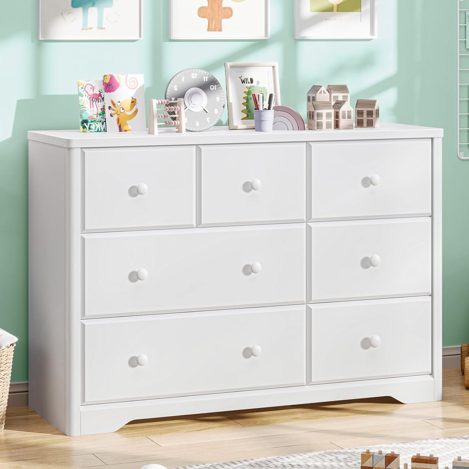 Baby Nursery Drawers - Commode à 7 tiroirs pour enfants,
