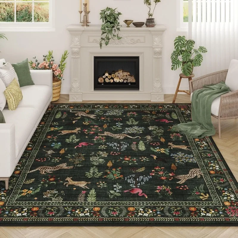 Tapis pour salon Floral Animal - Soft Rug Nursery avis et prix