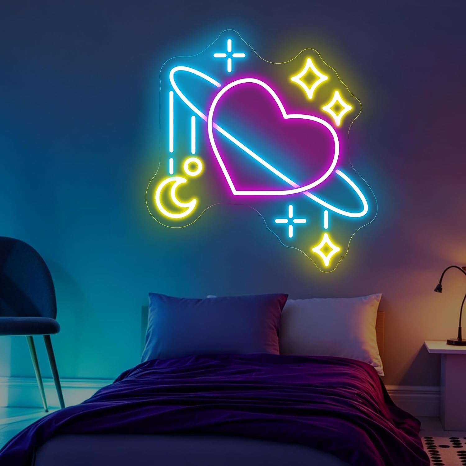 Enseigne néon LED Planète Spat - Baby Nursery Wall Lights avis et prix