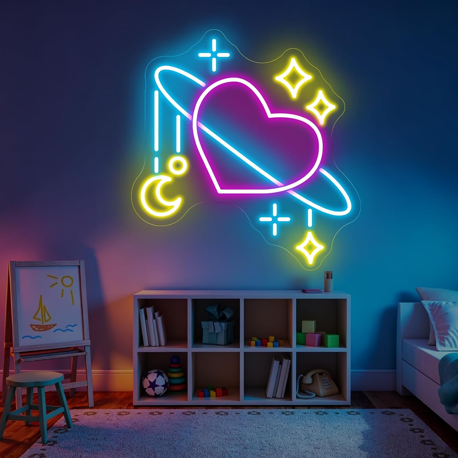 Enseigne néon LED Planète Spat - Baby Nursery Wall Lights avis et prix