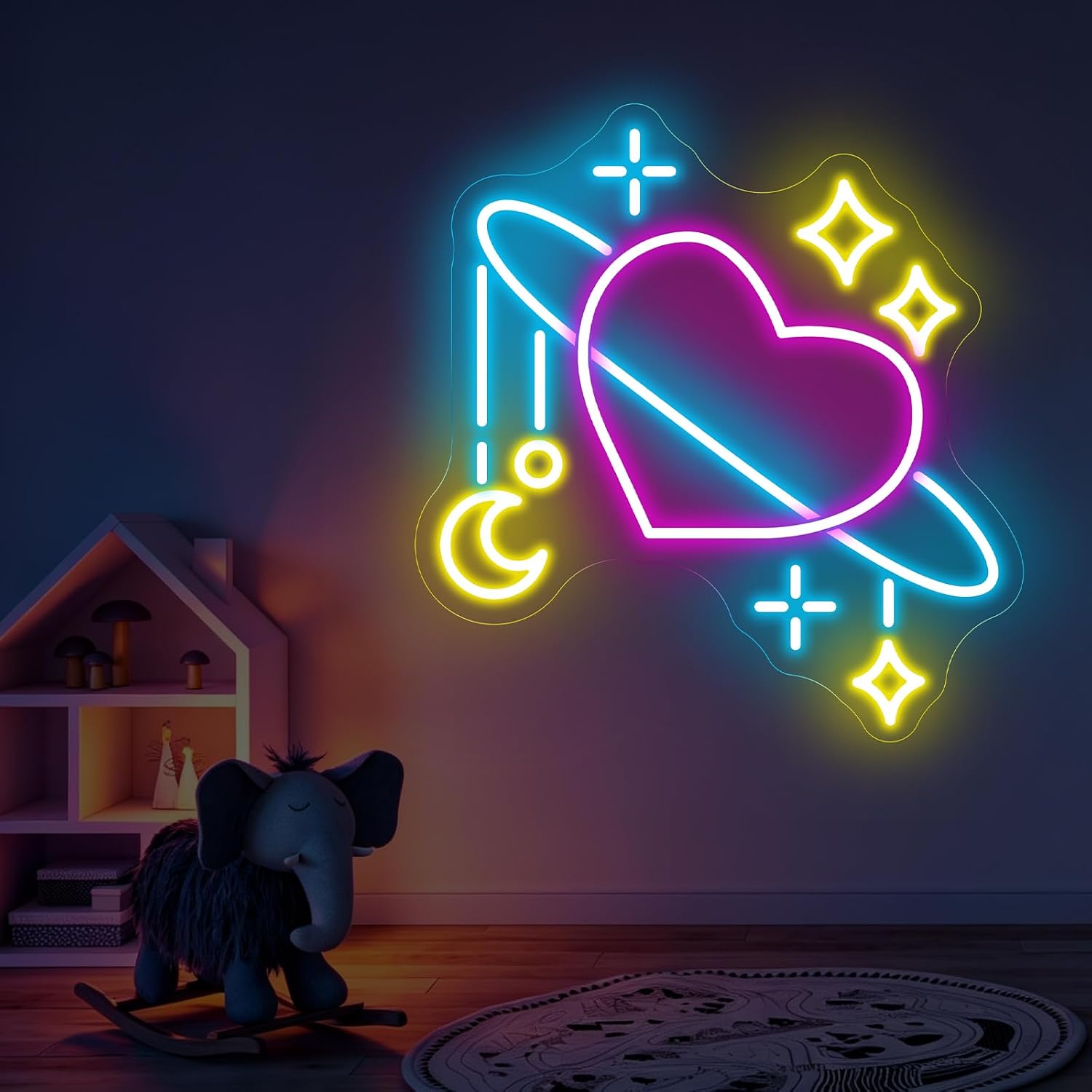 Enseigne néon LED Planète Spat - Baby Nursery Wall Lights avis et prix