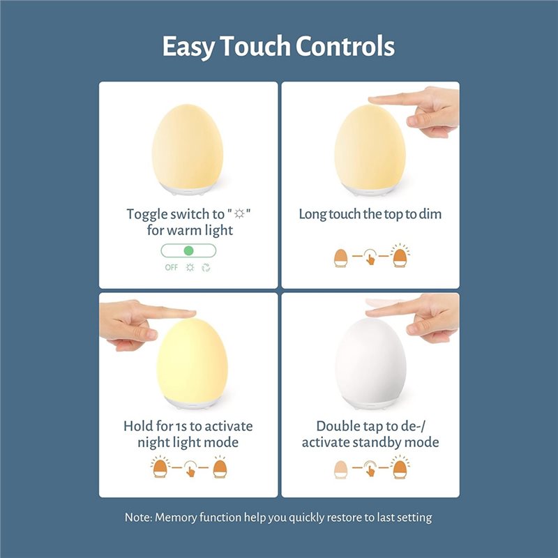 TFORU-Egg Light, veilleuse pou - Baby Nursery Colors avis et prix