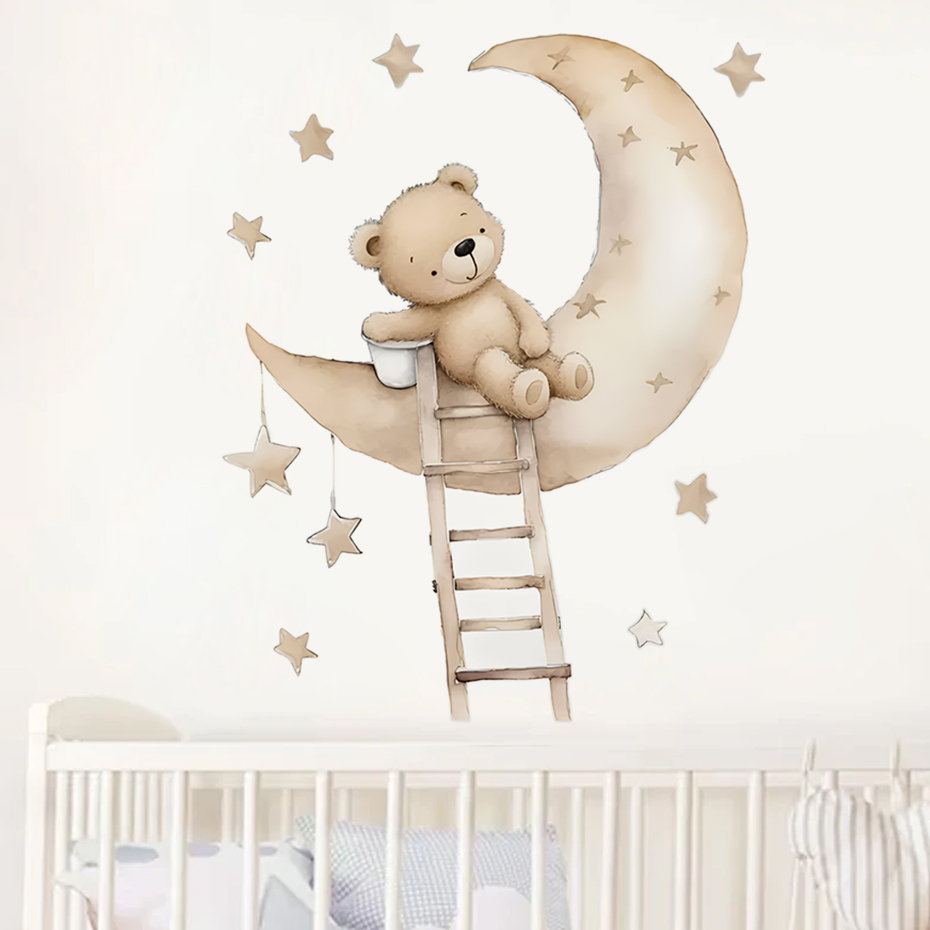 Autocollants muraux ours étoil - Baby Nursery Girl Room avis et prix