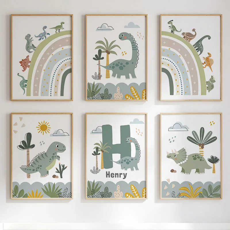 Toile d'art murale avec dinosa - Baby Nursery Prints avis et prix