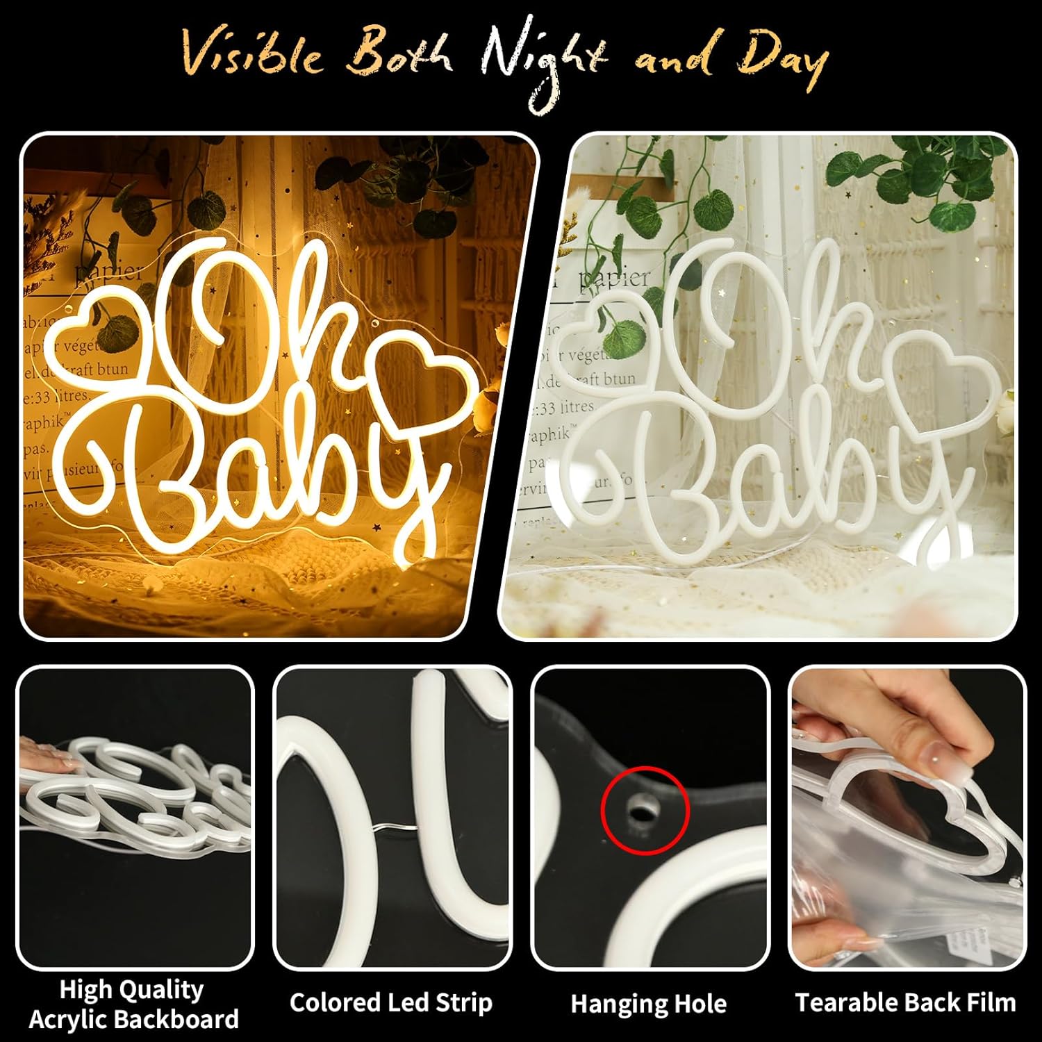 Panneau lumineux LED « Oh Baby - Baby Nursery Wall Lights avis et prix