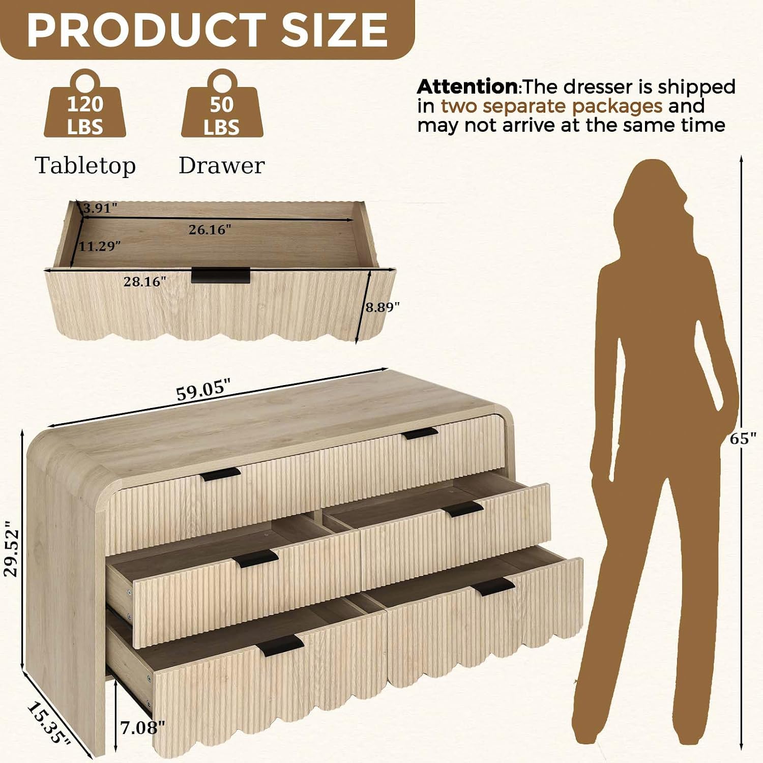 Commode à 6 tiroirs en bois av - Baby Nursery Drawers avis et prix