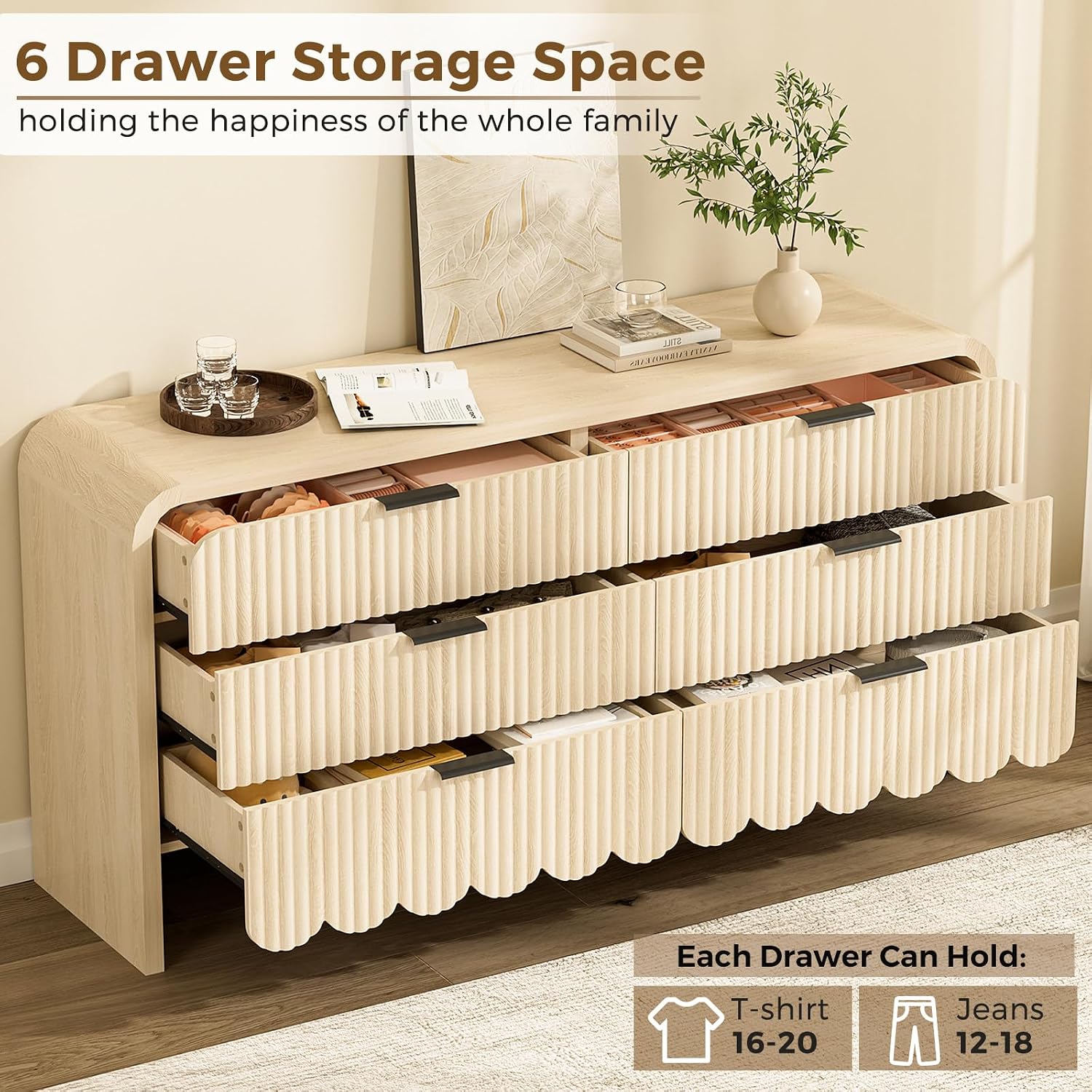 Commode à 6 tiroirs en bois av - Baby Nursery Drawers avis et prix