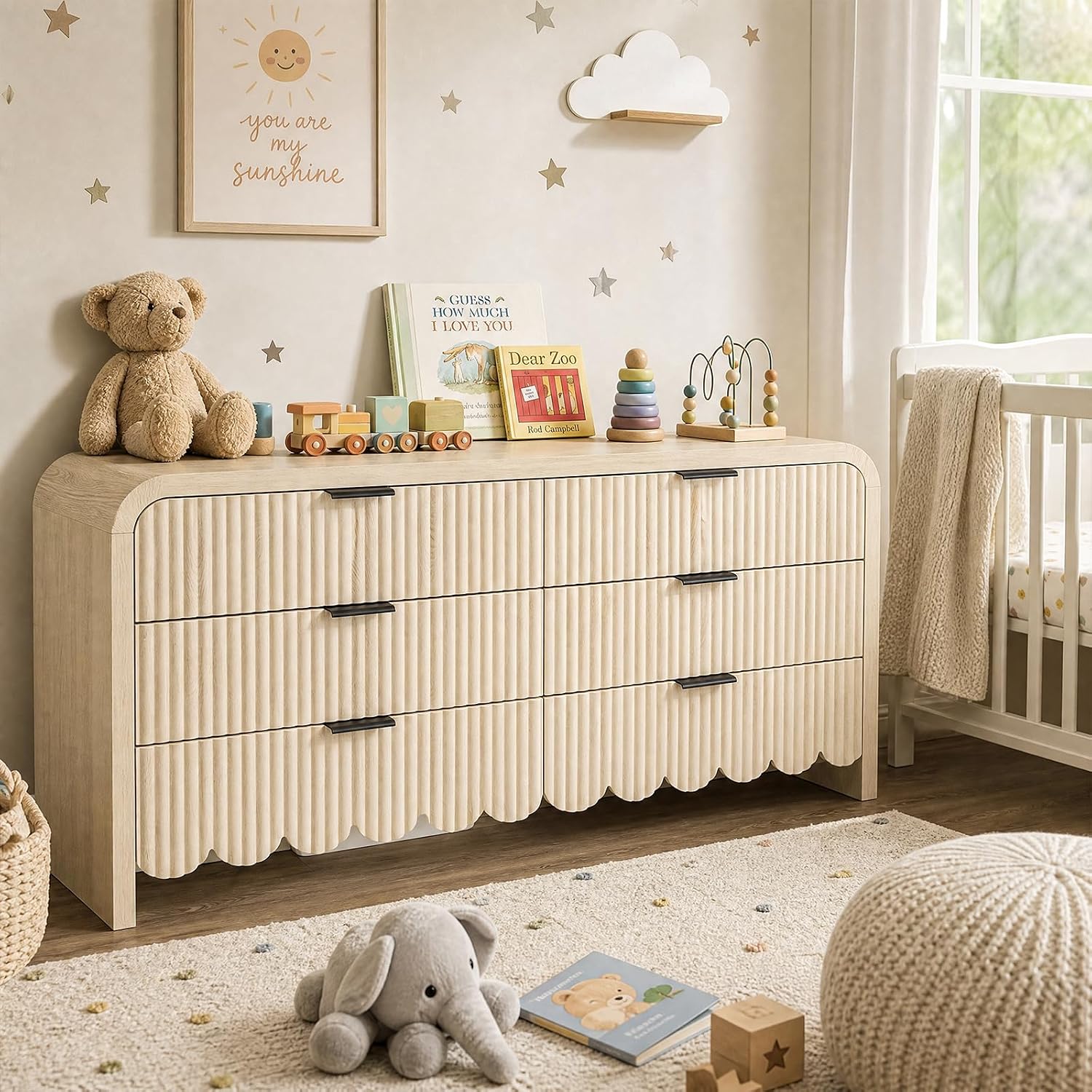 Commode à 6 tiroirs en bois av - Baby Nursery Drawers avis et prix