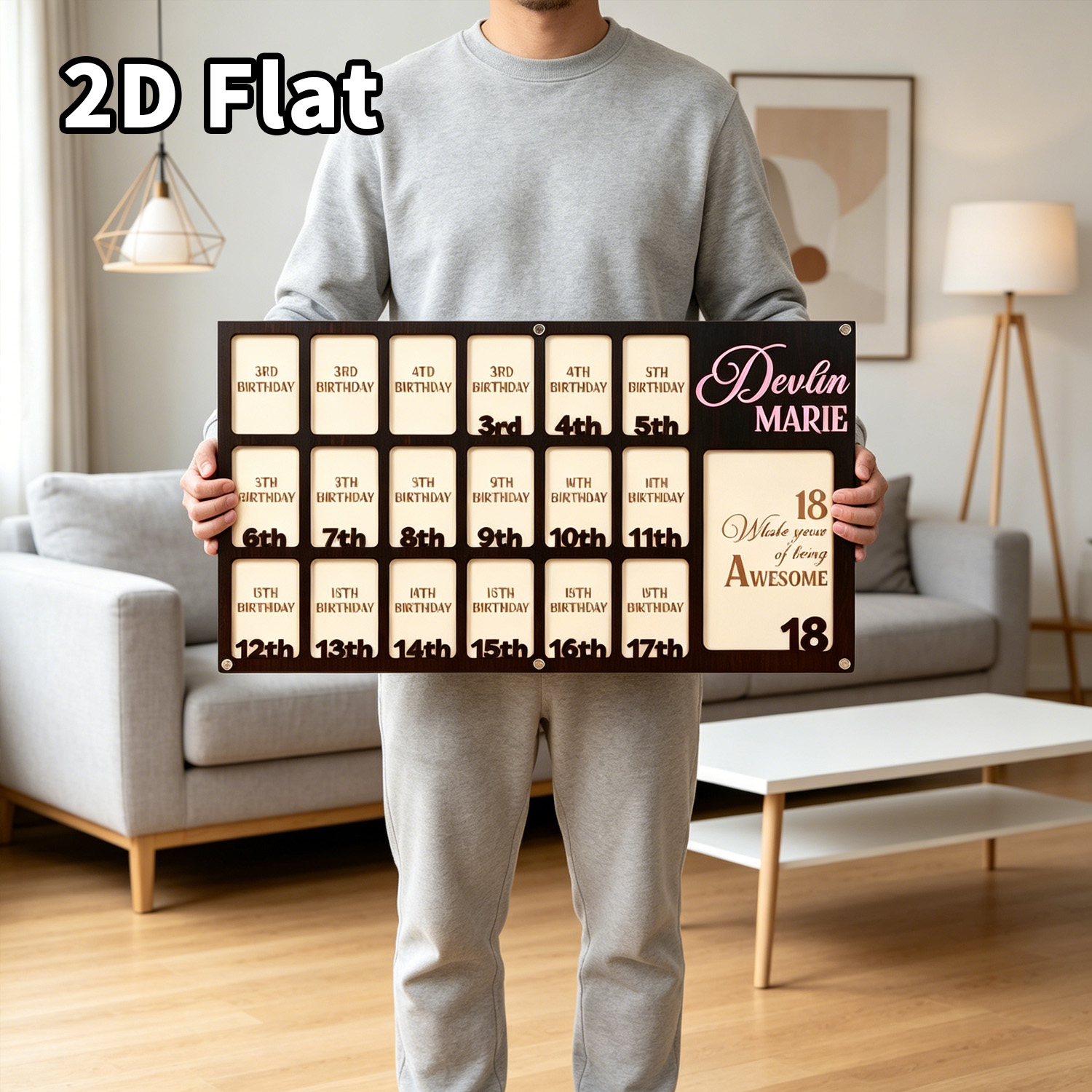 1 plaque murale en bois person - Baby Nursery Gifts avis et prix