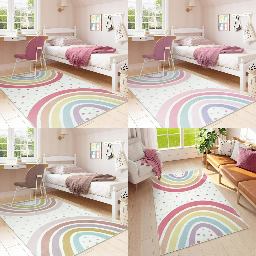 1pc coloré point Boho arc-en-c - Soft Rug Nursery avis et prix