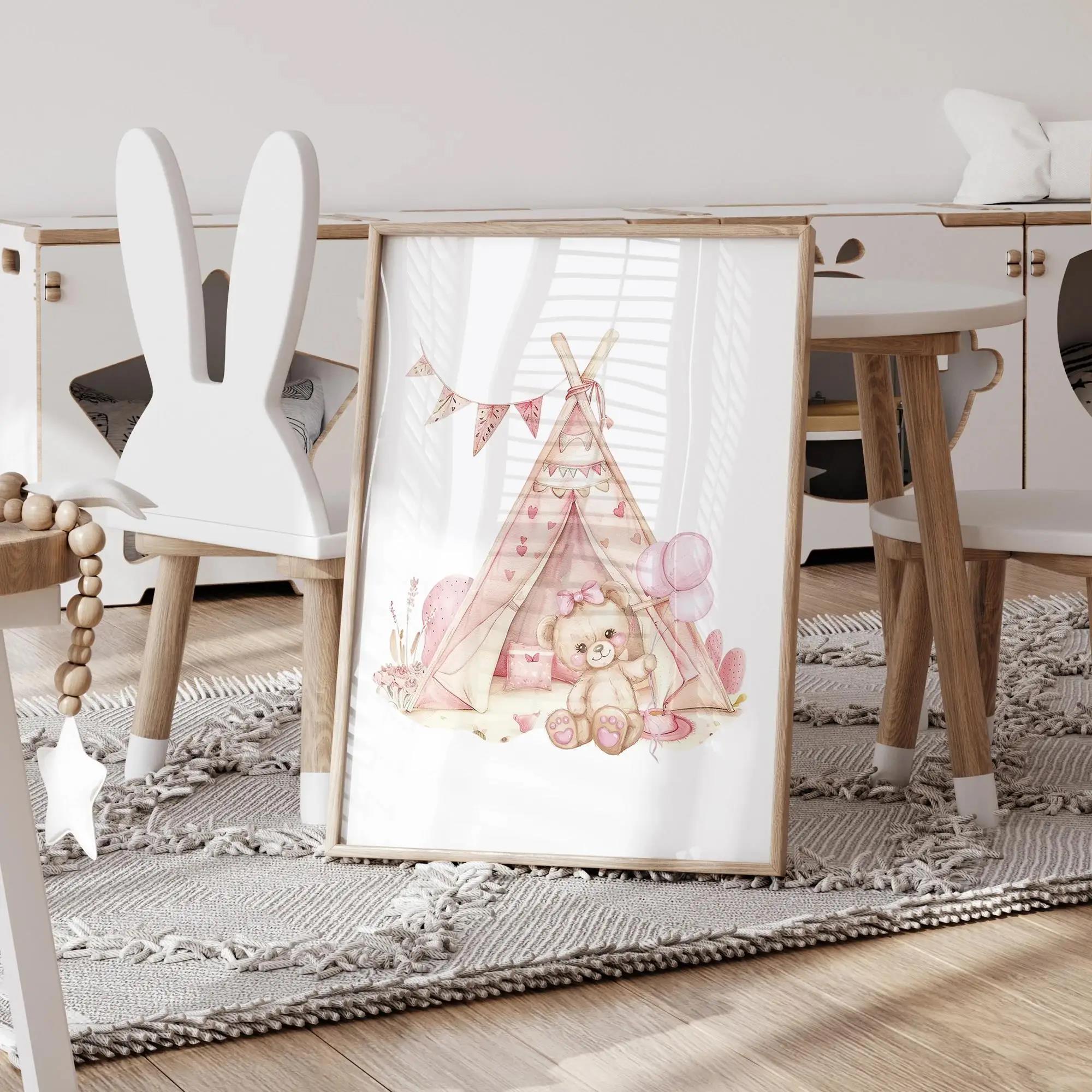 Carrousel ours de rêve rose, t - Baby Nursery Prints avis et prix