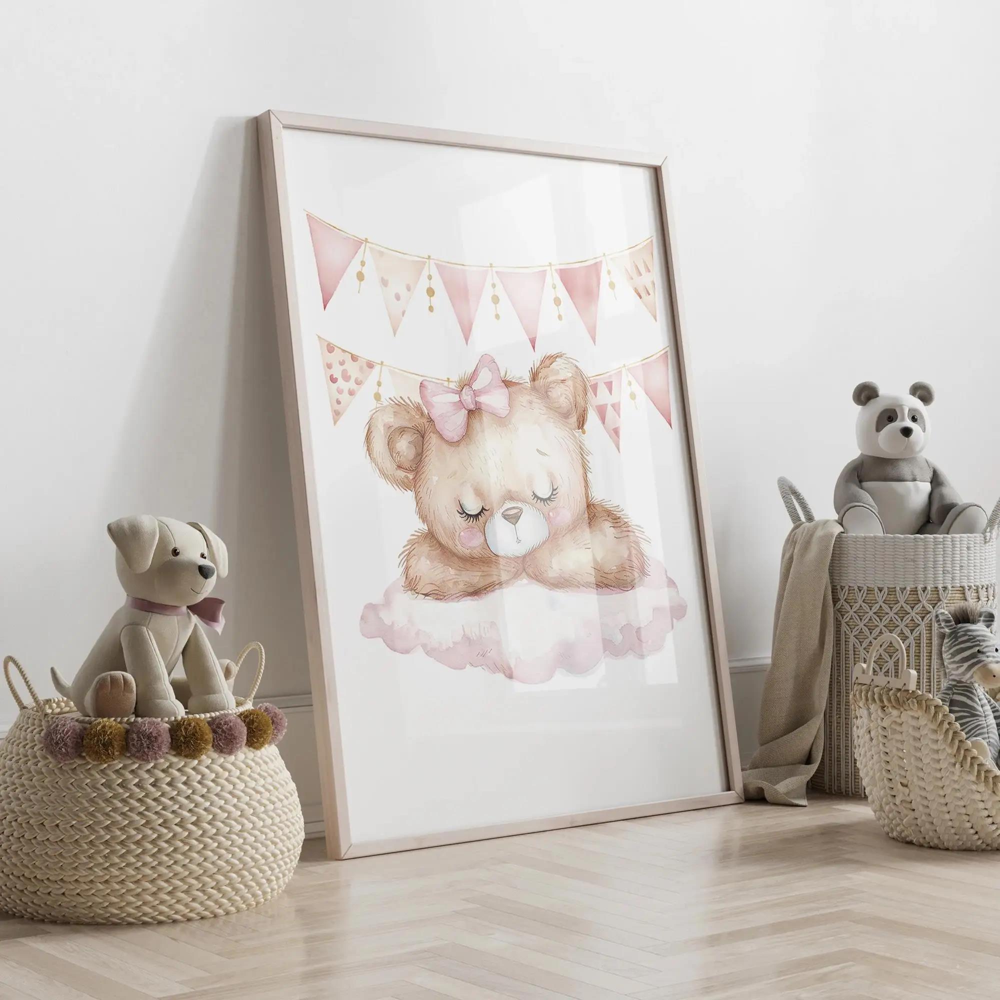 Carrousel ours de rêve rose, t - Baby Nursery Prints avis et prix