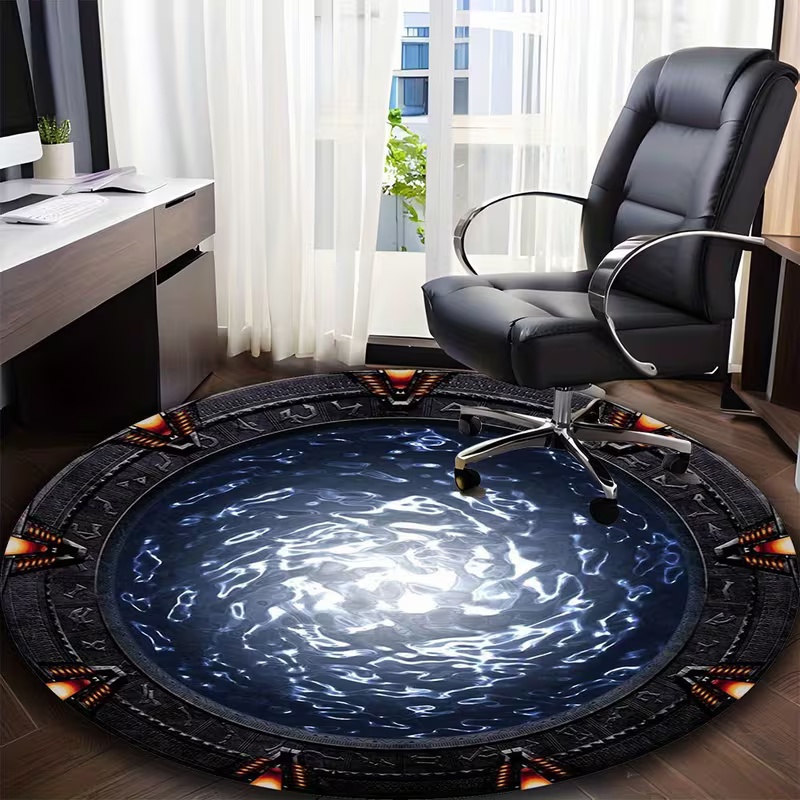 Tapis rond inspiré de la galax - Soft Rug Nursery avis et prix