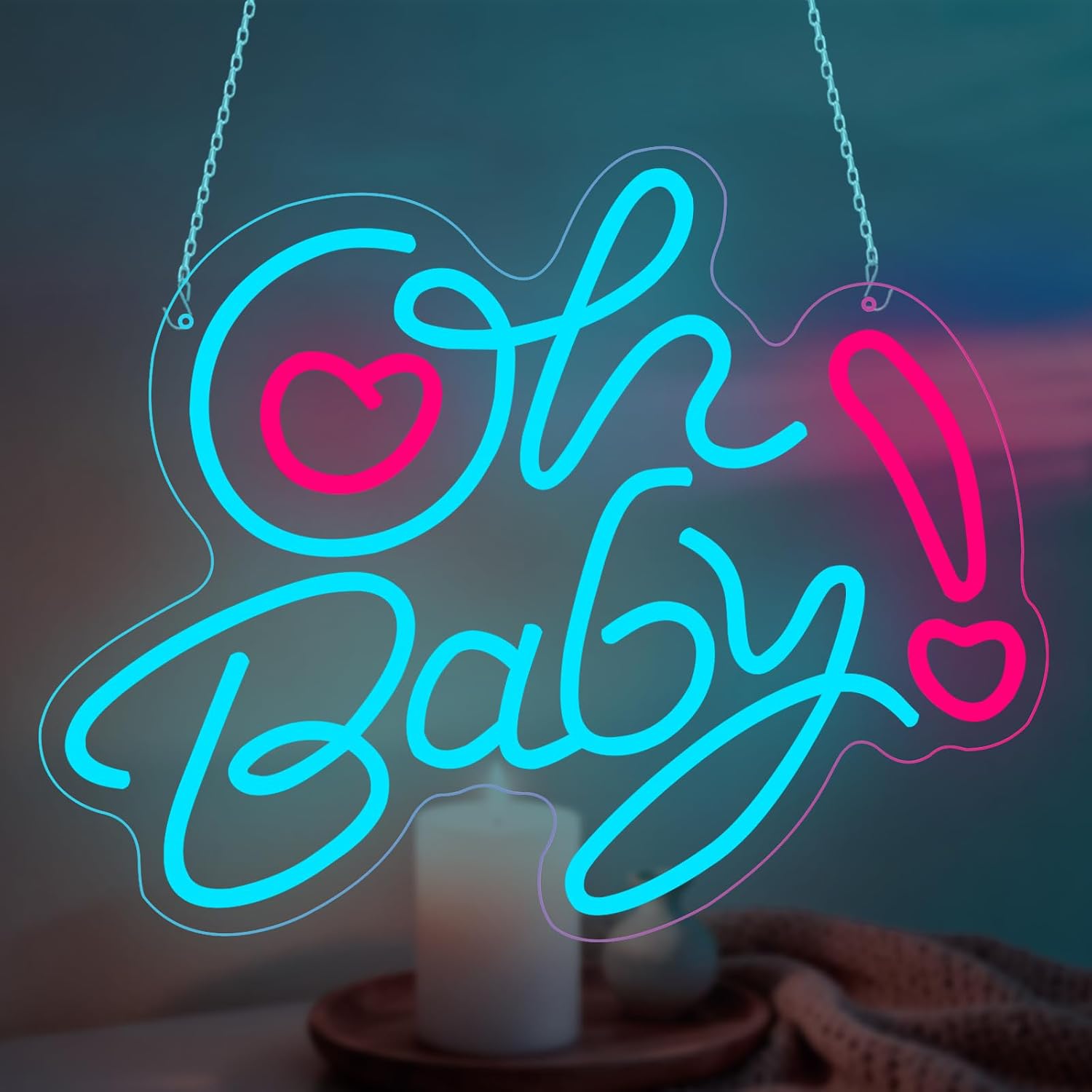Panneau néon LED Oh Baby Heart - Baby Nursery Wall Lights avis et prix