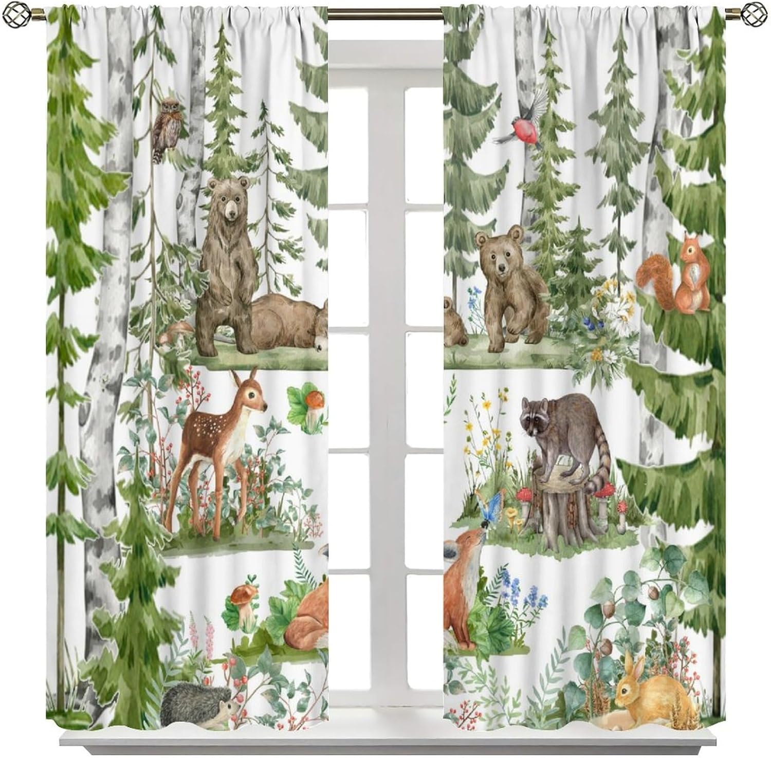Rideaux d'animaux de la forêt  - Baby Nursery Tree avis et prix