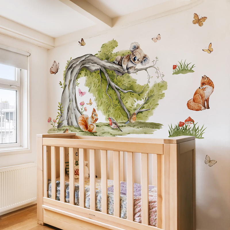 Jungle grand arbre animaux aut - Baby Nursery Tree avis et prix