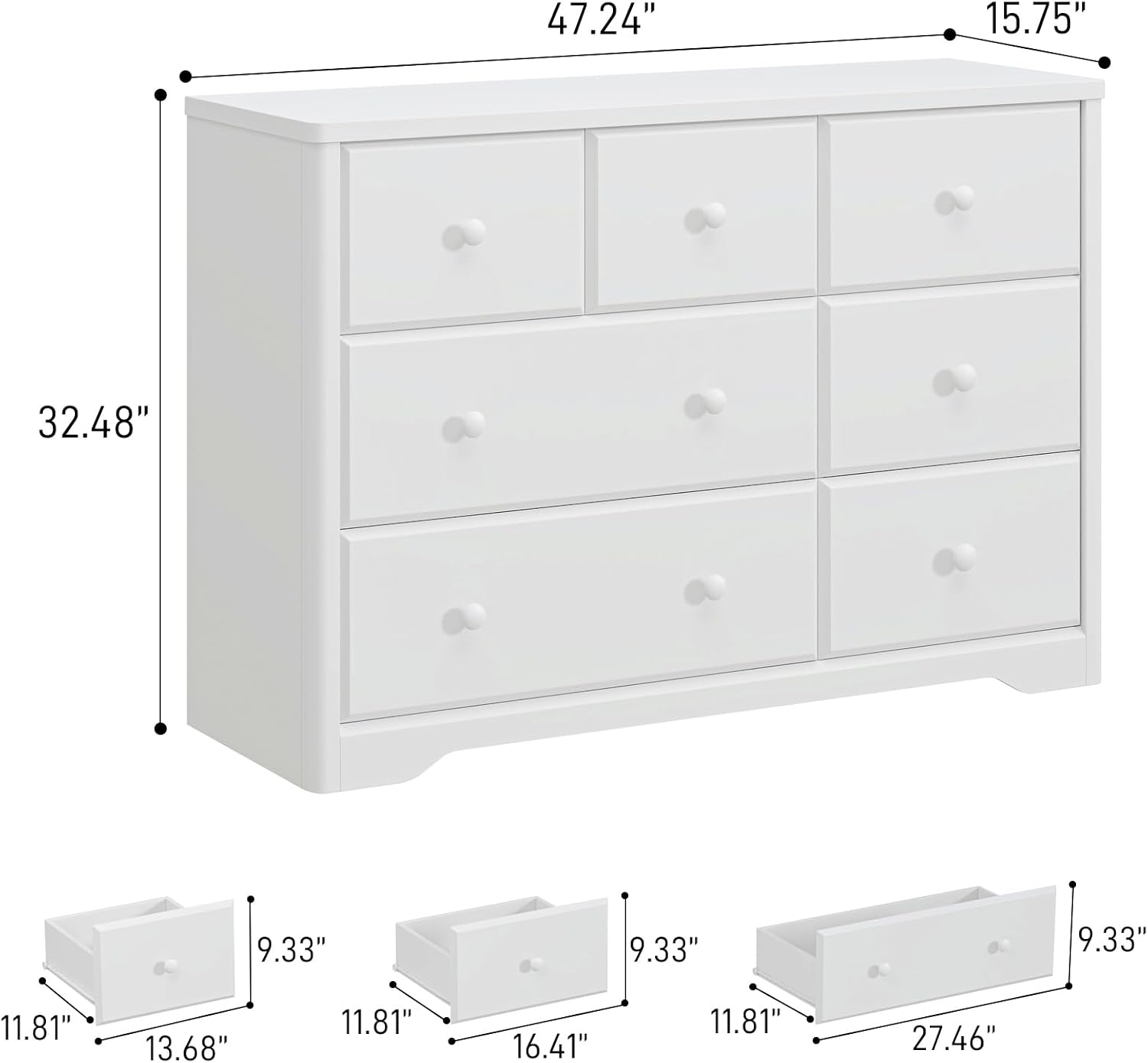 Commode à 7 tiroirs pour enfan - Baby Nursery Drawers avis et prix
