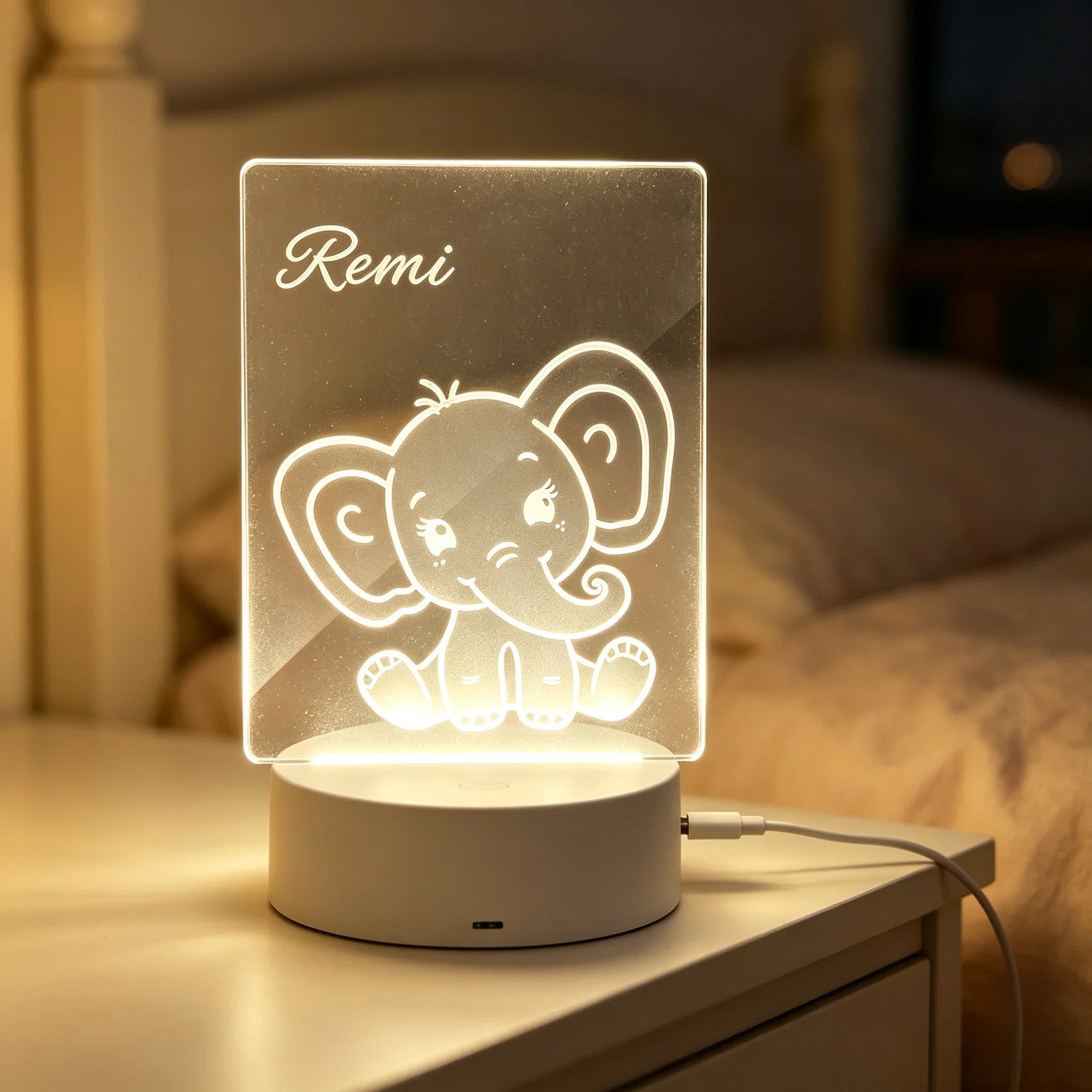 Lampe de nuit en acrylique ave - Baby Nursery Night Light avis et prix