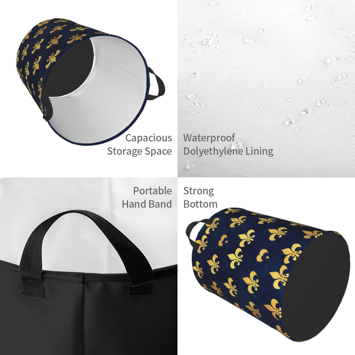 Royal Gold Blue Grunge Fleur D - Baby Nursery Hamper avis et prix